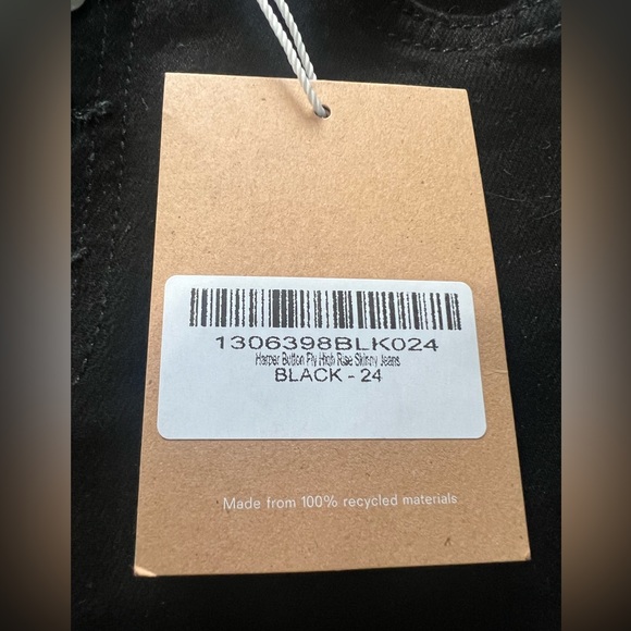 Reformation Harper Button Fly High Rise Skinny Jeans - 24 - Picture 2 of 3